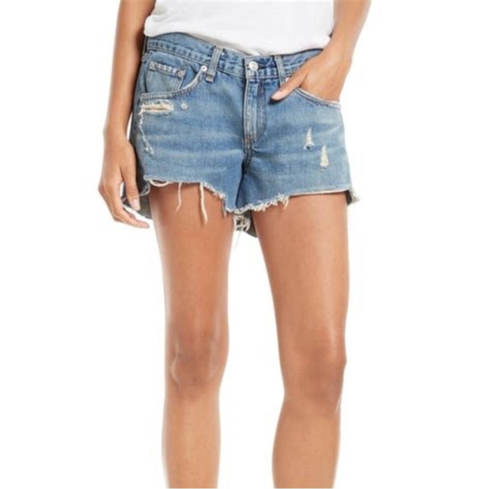 ✨ Rag & Bone ✨ Distressed Cut Off Frayed Jean Denim Shorts Size 25